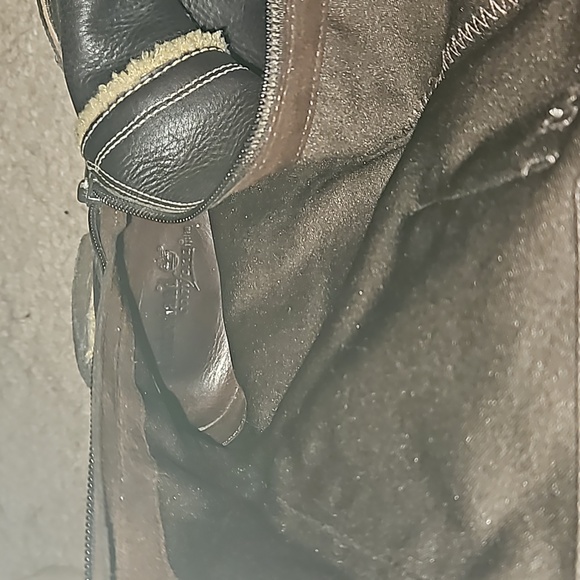 Timberland Dark Brown Leather Boots with Sherpa Lining Size 6 - Picture 14 of 14